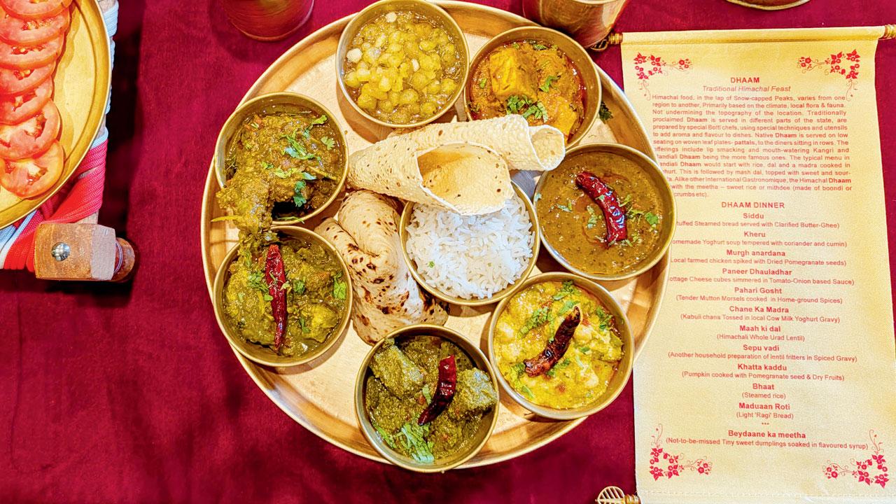 Here's how you can unwind and embrace the slower side of the Himalayas Dhaam is Himachal’s traditional feast, where food is as much about community and ritual as it is about flavour. The state’s cuisine changes in everyregion, shaped by altitude, climate, local flora and fauna, and the seasonal produce