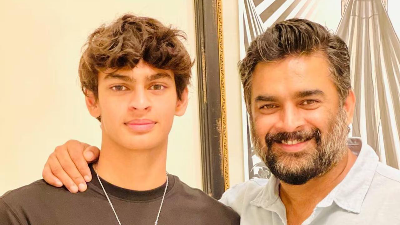 R Madhavan’s son Vedaant selected for India’s swimming team at Asian Games 2026 Vedaant and R Madhavan. Pic via X