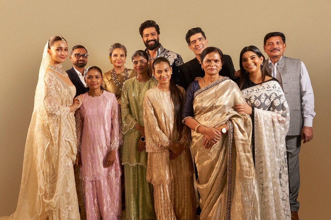 She also shared a picture with Manish Malhotra, Shabana Azmi and members of the Mijwan Welfare Society. She also shared a picture with Manish Malhotra, Shabana Azmi and members of the Mijwan Welfare Society.