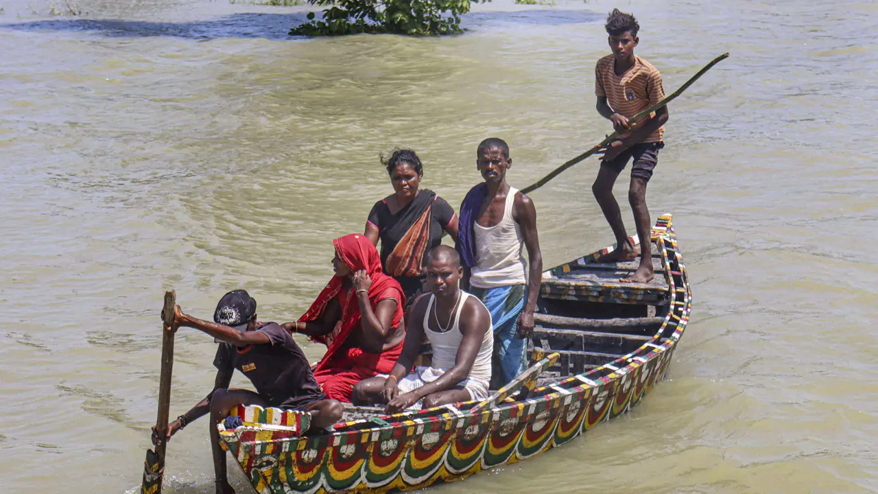 Bihar floods: Cong urges govt to carry out relief, rescue operations without delay Pic/PTI