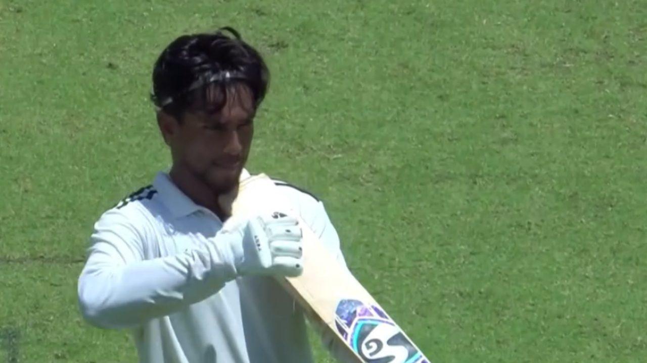 Kumar Kushagra and Md Kounain Quraishi will resume Day 5. Facing 55 balls, Kushagra has scored an unbeaten 34 runs, including three boundaries, whereas Quraishi has registered an unbeaten 26 runs in 30 deliveries, with the help of two boundaries and a maximum (Pic: Instagram/officialbccidomestic) Kumar Kushagra and Md Kounain Quraishi will resume Day 5. Facing 55 balls, Kushagra has scored an unbeaten 34 runs, including three boundaries, whereas Quraishi has registered an unbeaten 26 runs in 30 deliveries, with the help of two boundaries and a maximum (Pic: Instagram/officialbccidomestic)