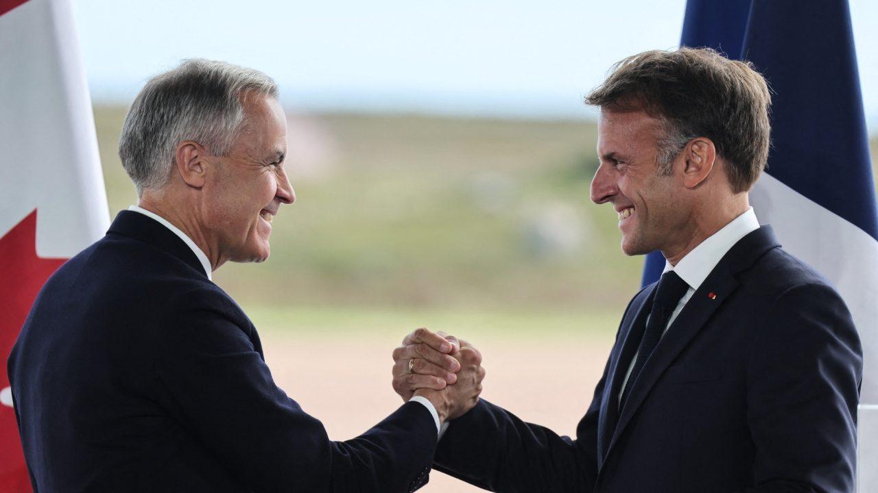 The leaders met on Sunday in Saint-Pierre-et-Miquelon, a French territory just off Newfoundland's coast where France and Canada are separated by only a few kilometres, a striking setting for Canada's accelerating turn toward Europe as relations with the US deteriorate. The leaders met on Sunday in Saint-Pierre-et-Miquelon, a French territory just off Newfoundland's coast where France and Canada are separated by only a few kilometres, a striking setting for Canada's accelerating turn toward Europe as relations with the US deteriorate.