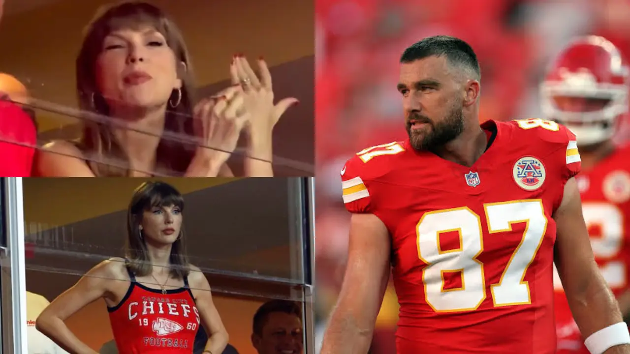 'That's my husband': Taylor Swift's video cheering for husband Travis Kelce goes viral - watch Taylor Swift and Travis Kelce. Pics via X