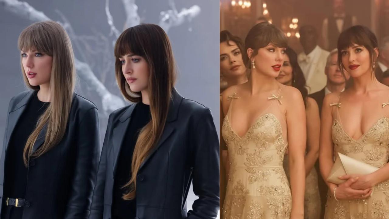 Behind the scenes of Taylor Swift's Patient Zero music video ft. Dakota Johnson BTS from Taylor Swift, Dakota Johnson's Patient Zero (Pictures via Instagram)