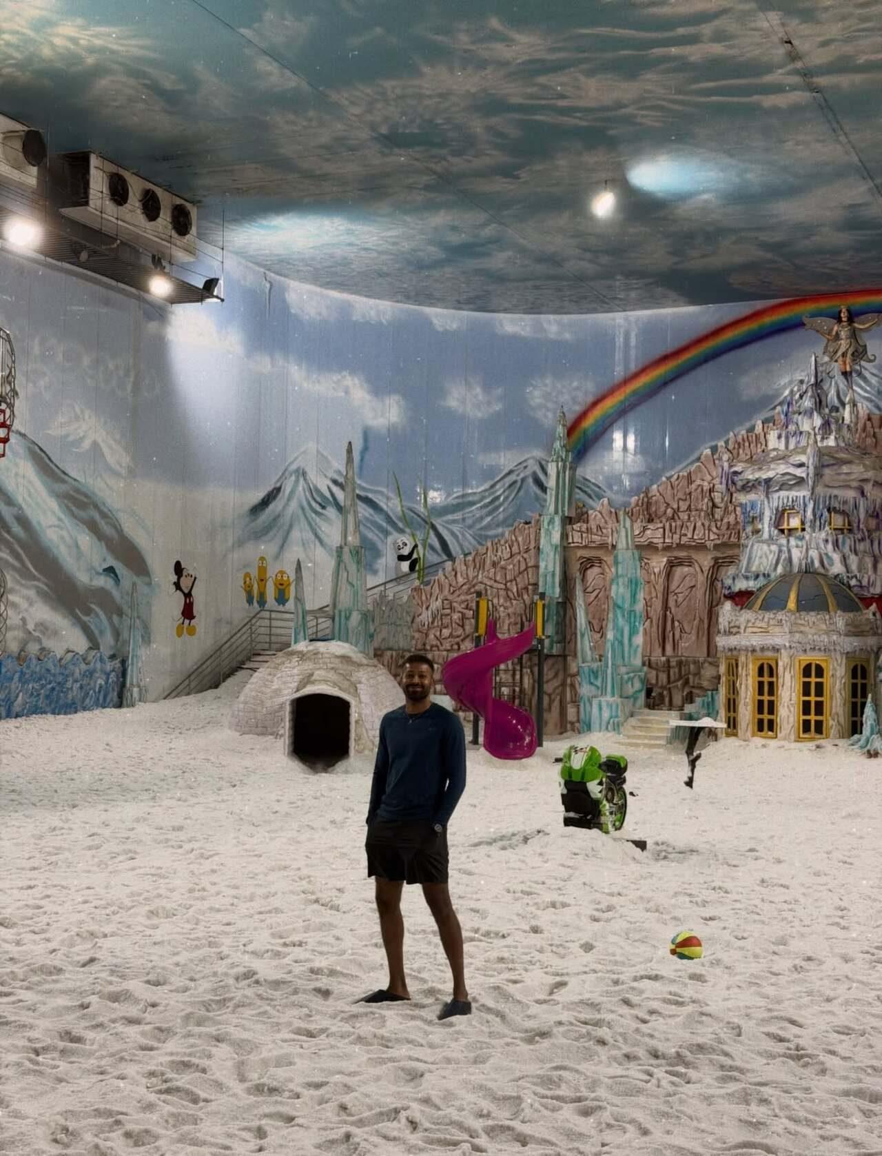 Icy and freezing as he poses for a click in the Snow World, however, fans search for Agastya Icy and freezing as he poses for a click in the Snow World, however, fans search for Agastya