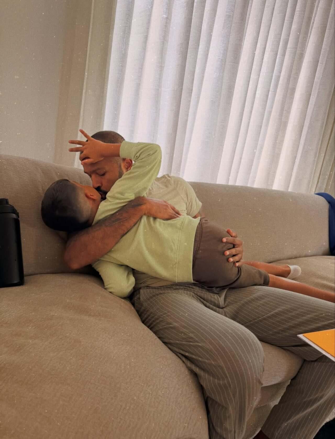 All things cuddle and cute, Hardik Pandya shares an adorable moment with son Agastya All things cuddle and cute, Hardik Pandya shares an adorable moment with son Agastya