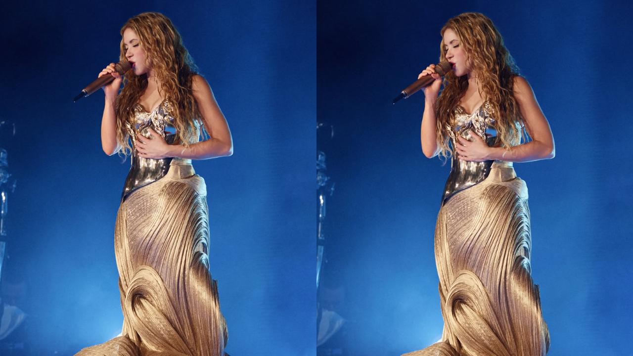Shakira wears a 500-hour Gaurav Gupta creation for Madrid show Shakira in Gaurav Gupta couture. Pic via special arrangement
