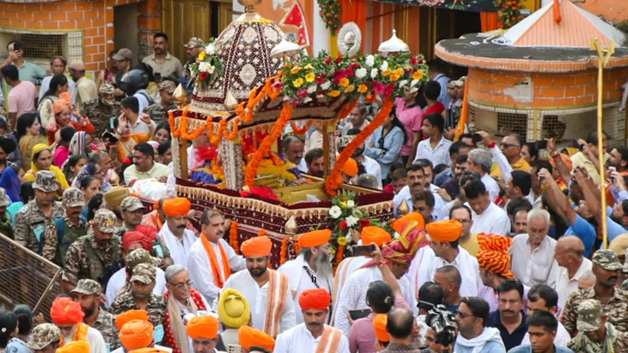 Janmashtami 2026: Kashmiri Pandits revive grand procession in Kupwara Jammu: People take part in a procession on the eve of 'Janmashtami' festival, in Jammu, Jammu and Kashmir. (PIC/PTI)