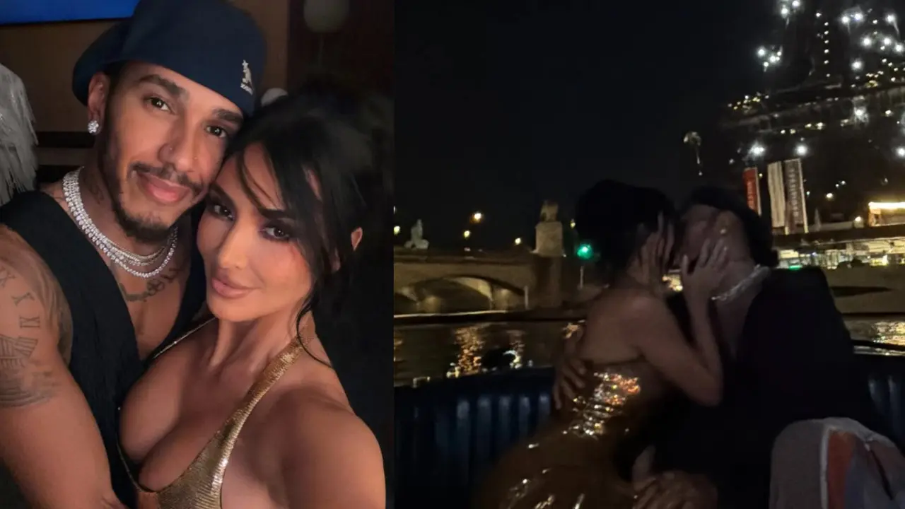 Kim Kardashian and Lewis Hamilton turn up the romance during Paris getaway Lewis Hamilton and Kim Kardashian (Pictures via Instagram)