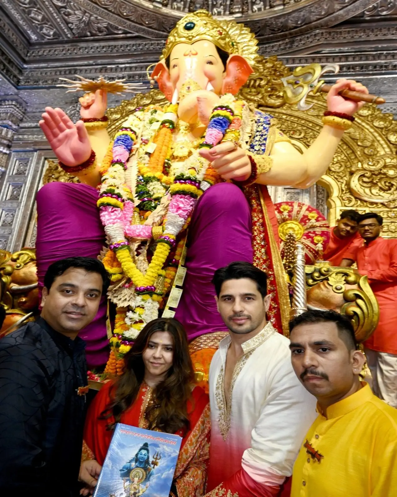 Sidharth was joined by his Vvaan producer Ekta Kapoor as they sought blessing for their upcoming film.
