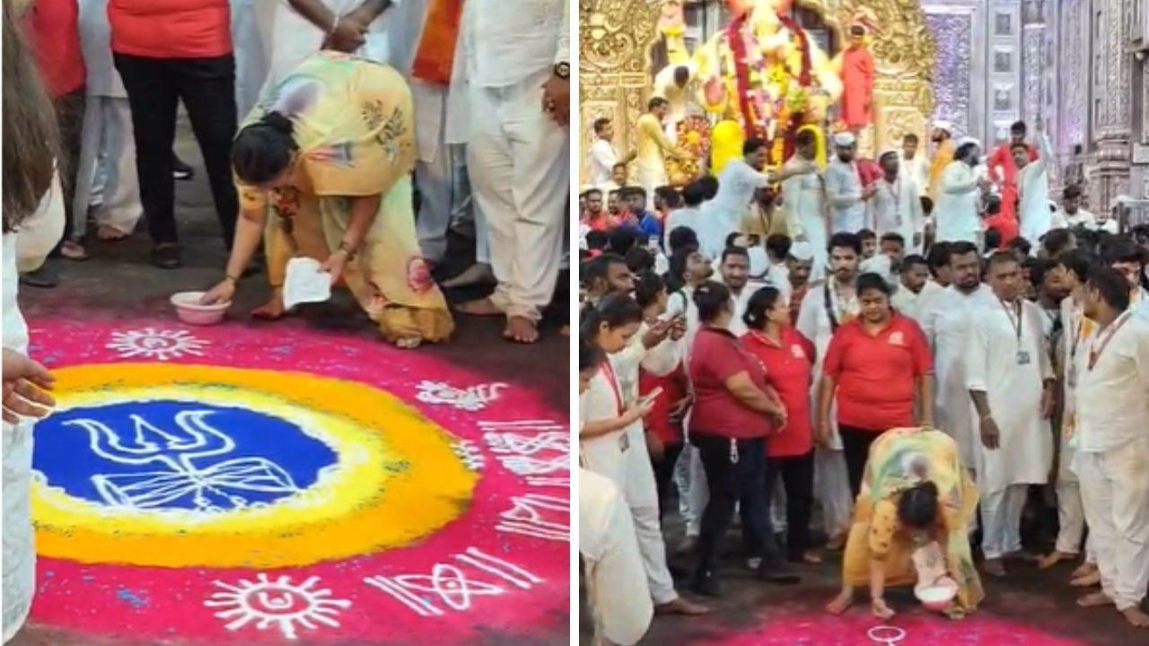 The idol is scheduled to reach the mandal’s main entrance at 1 pm. The procession will also include a salute to the Mumbai Police