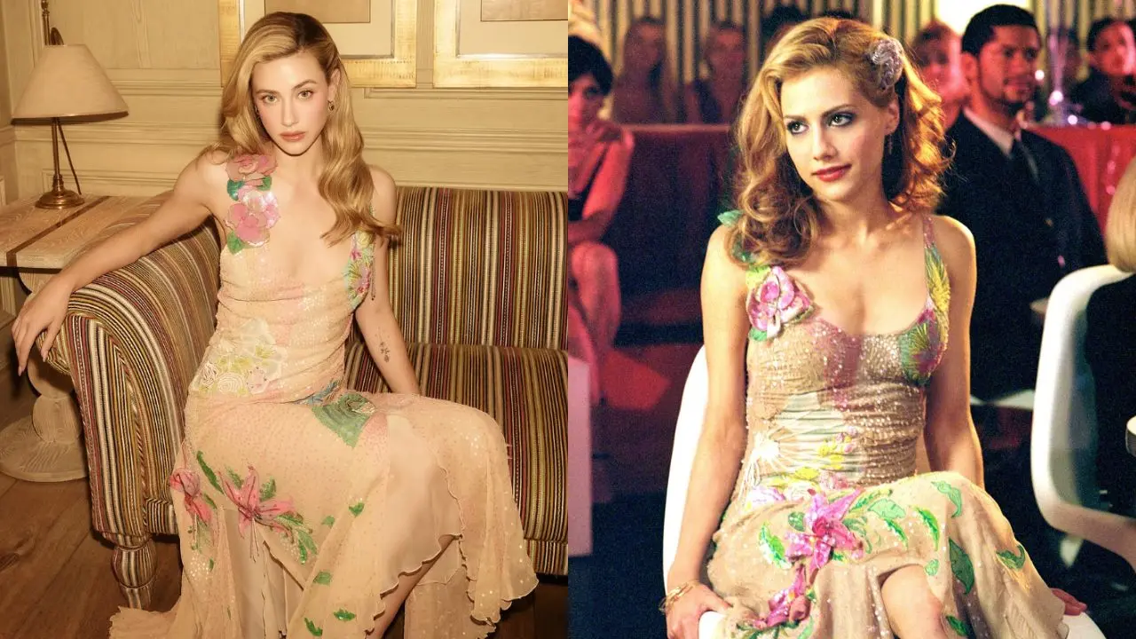 Uptown Girls: Lili recreated Brittany Murphy’s iconic Blumarine dress from Uptown Girls, even wearing the same archival design. She called it a “genuine dream dress” from childhood