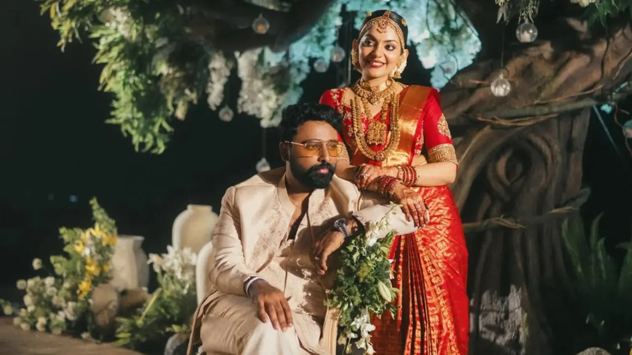 Photos: Ahaana Krishna gives a glimpse of her dreamy wedding with Nimish Rishi Nimish Ravi and Ahaana Krishna's dreamy wedding (Pictures via Instagram)