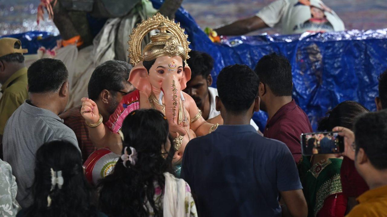 According to different traditions, Ganesh idols are immersed on the one-and-a-half-day, third, fifth, sixth and seventh days, as well as on Anant Chaturdashi, the concluding day of the festival