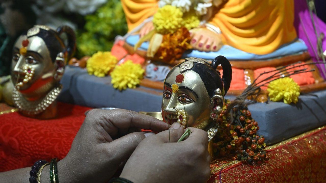 Gauri Aagman is observed during Ganeshotsav, with devotees welcoming Goddess Gauri into their homes and offering prayers