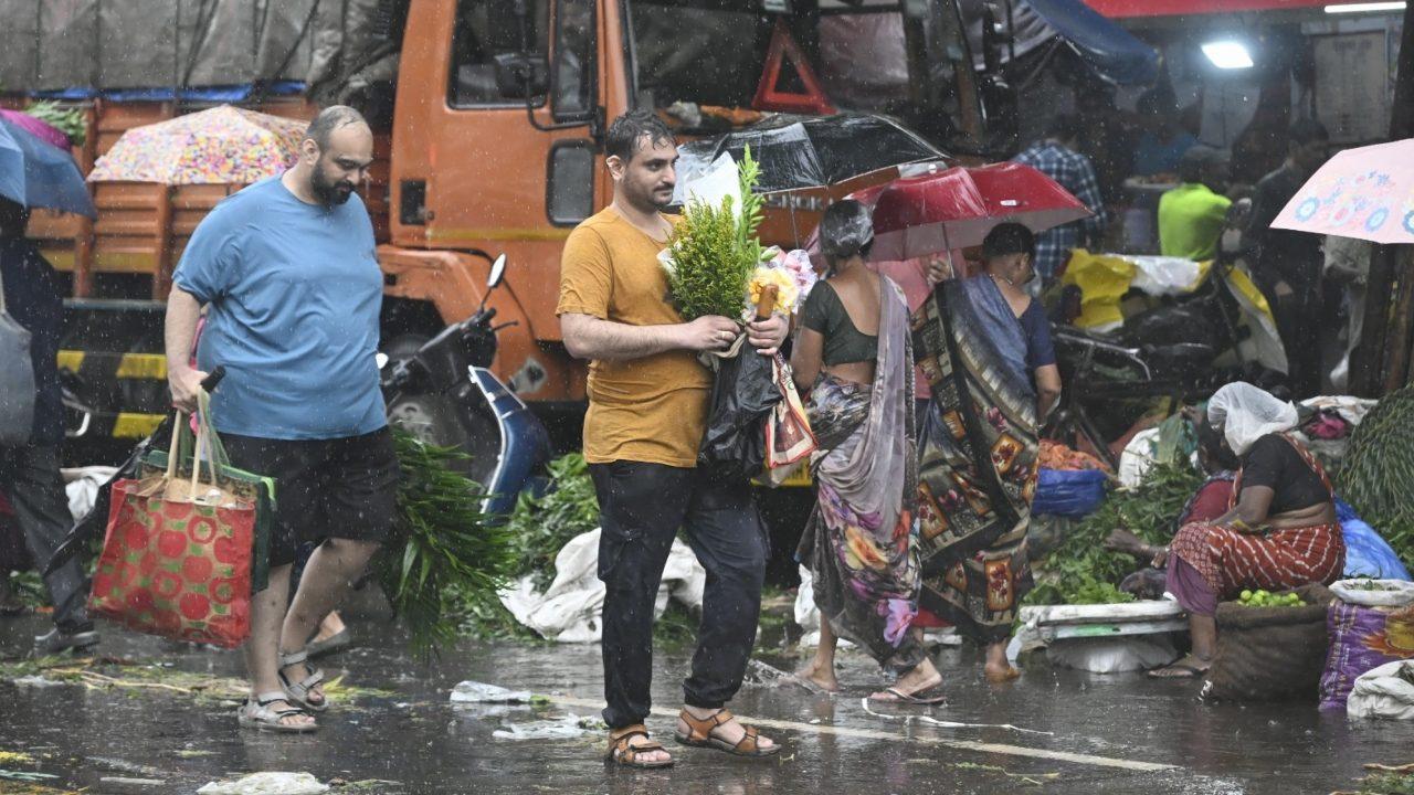 The wet weather has added to the challenges faced by devotees making their final preparations for the festival The wet weather has added to the challenges faced by devotees making their final preparations for the festival