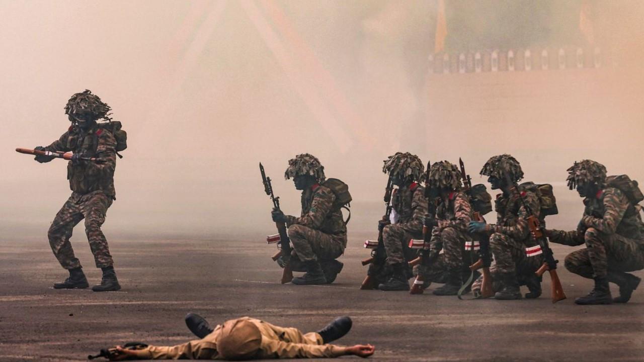 IN PHOTOS: Indian Army officer trainees showcase skills at Chennai academy OTA cadets showcase physical fitness, martial arts prowess ahead of passing-out parade. (PICS/ PTI)