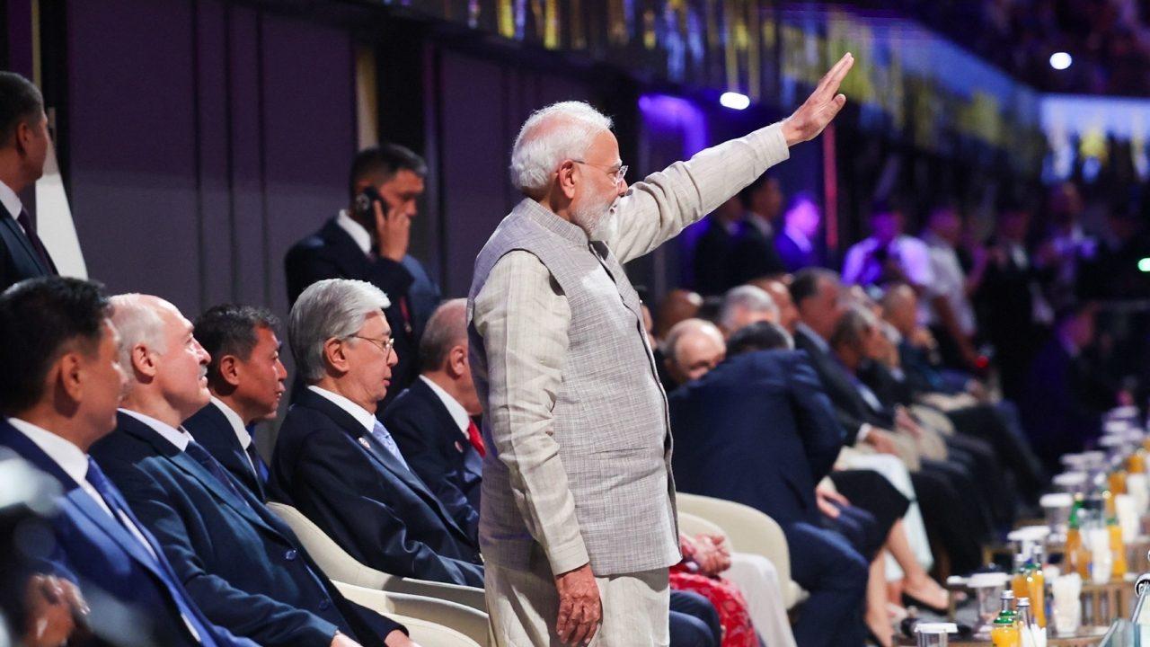 "PM Narendra Modi, along with other SCO leaders, participated in the official opening ceremony of the 6th World Nomad Games in Bishkek. The biennial event celebrates the rich sporting traditions, culture and heritage of nomadic civilisations, bringing together countries in a vibrant celebration of their shared culture," the Ministry of External Affairs (MEA) stated on X.