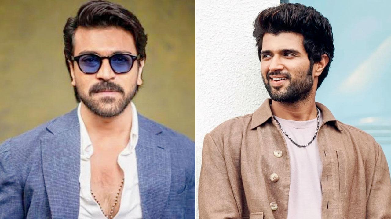 Ram Charan and Vijay Deverakonda. Pics/Instagram, Youtube