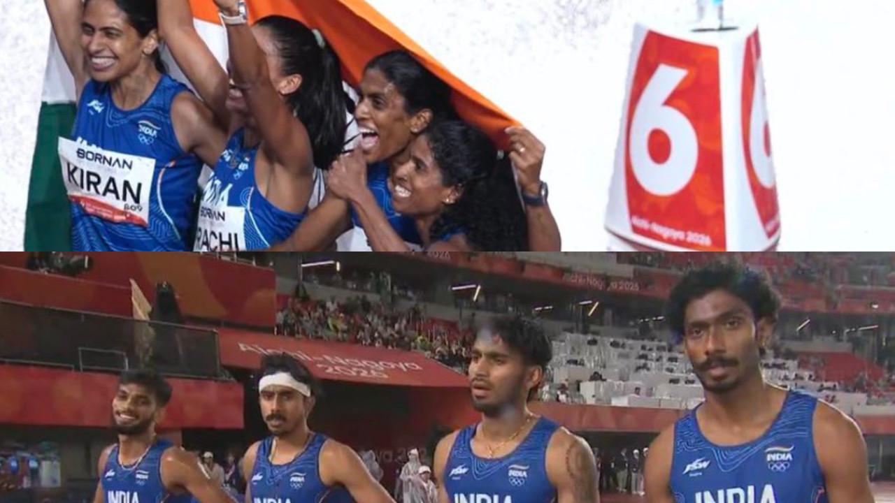 Indian women's and men's relay teams (Pic: X/@TheKhelIndia)