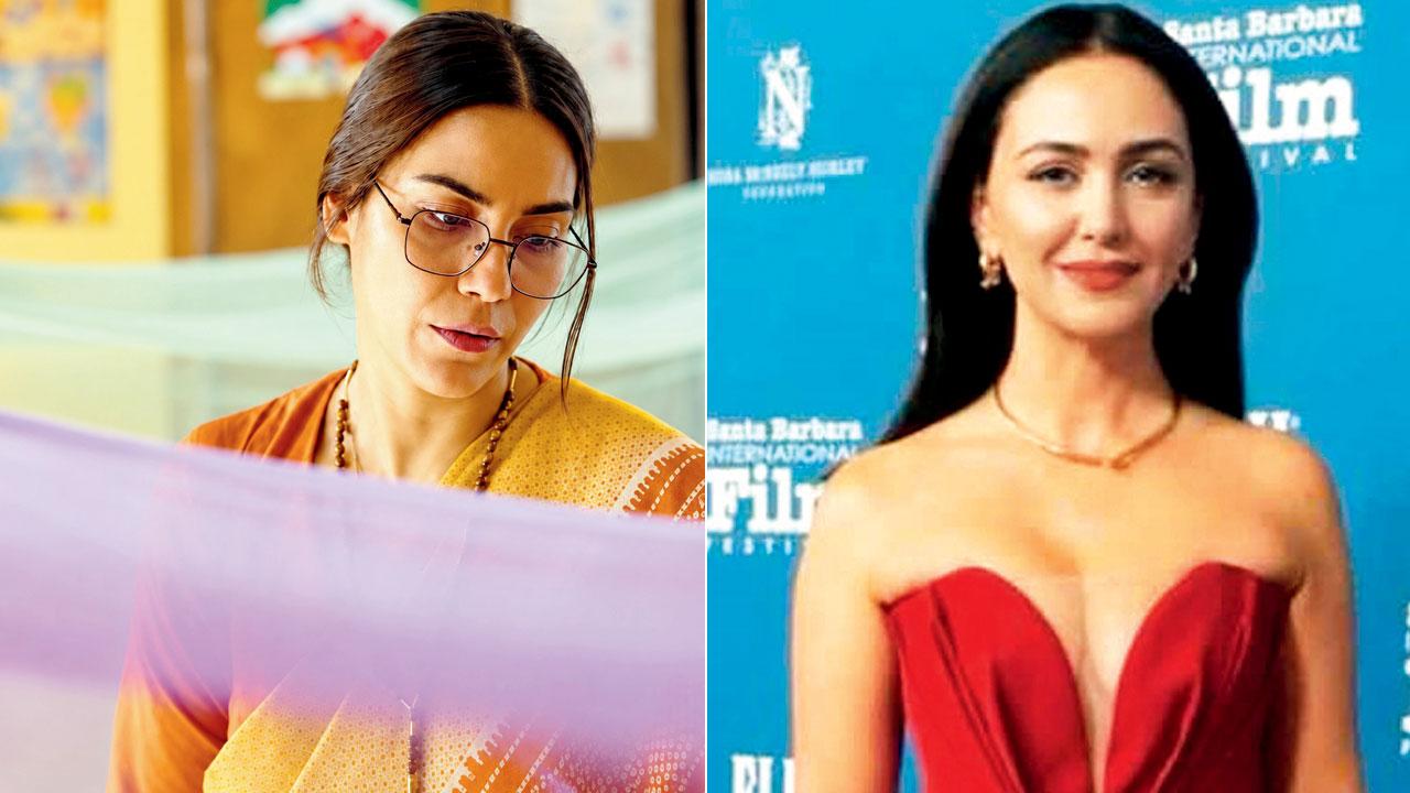 A Mosquito in the Ear: Sanya Sagar says working with Nazanin Boniadi was inspiring Sanya Sagar in the film; (right) Nazanin Boniadi. Pics/Youtube, Instagram