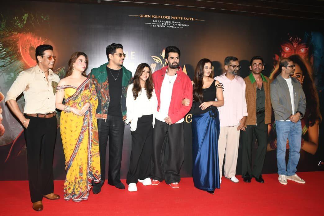 The lead actors and creators of the highly anticipated film The Vvaan – Force of the Forrest were spotted by paparazzi at their grand trailer and music launch event in Mumba