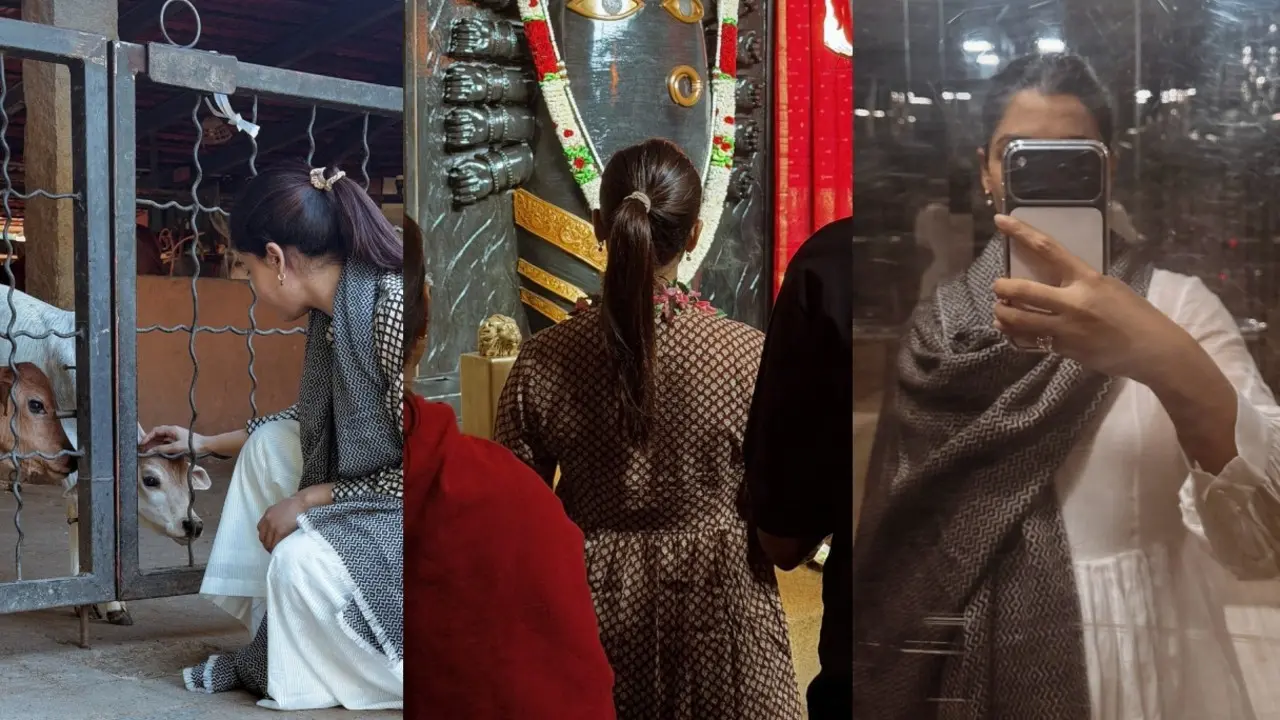In pics: Samantha Ruth Prabhu seeks divine blessings for her little one Samantha's spiritual outing (Pics/Instagram)
