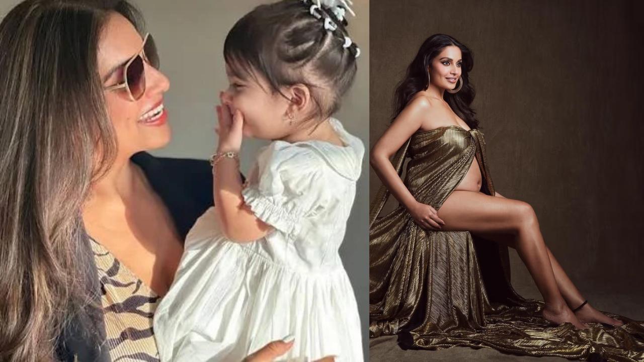 Bipasha Basu calls out unrealistic body standards after childbirth: 'They’re going to troll you' Bipasha Basu and Devi (Pictures via Instagram)