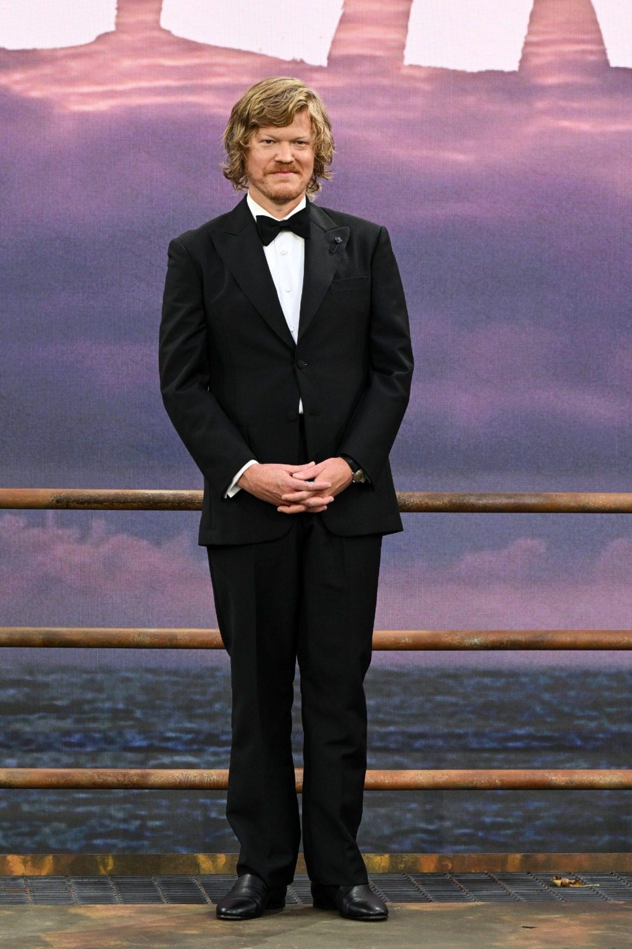 Jesse Plemons adds to the Tuxedo boys gang as he arrives for the grand premiere Jesse Plemons adds to the Tuxedo boys gang as he arrives for the grand premiere