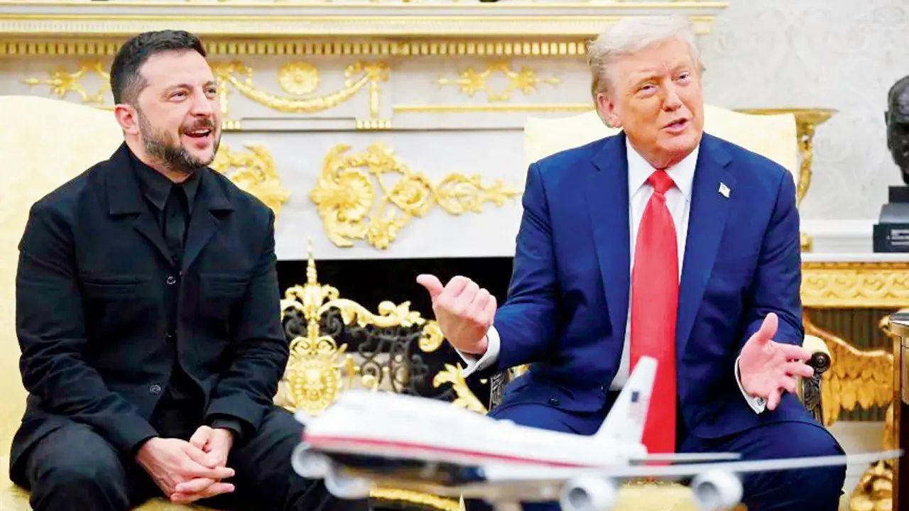 US approves potential USD 2.68 Billion air defence sale to Ukraine amid Russian attacks US President Donald Trump and Ukrainian President Volodymyr Zelenskyy. File Pic