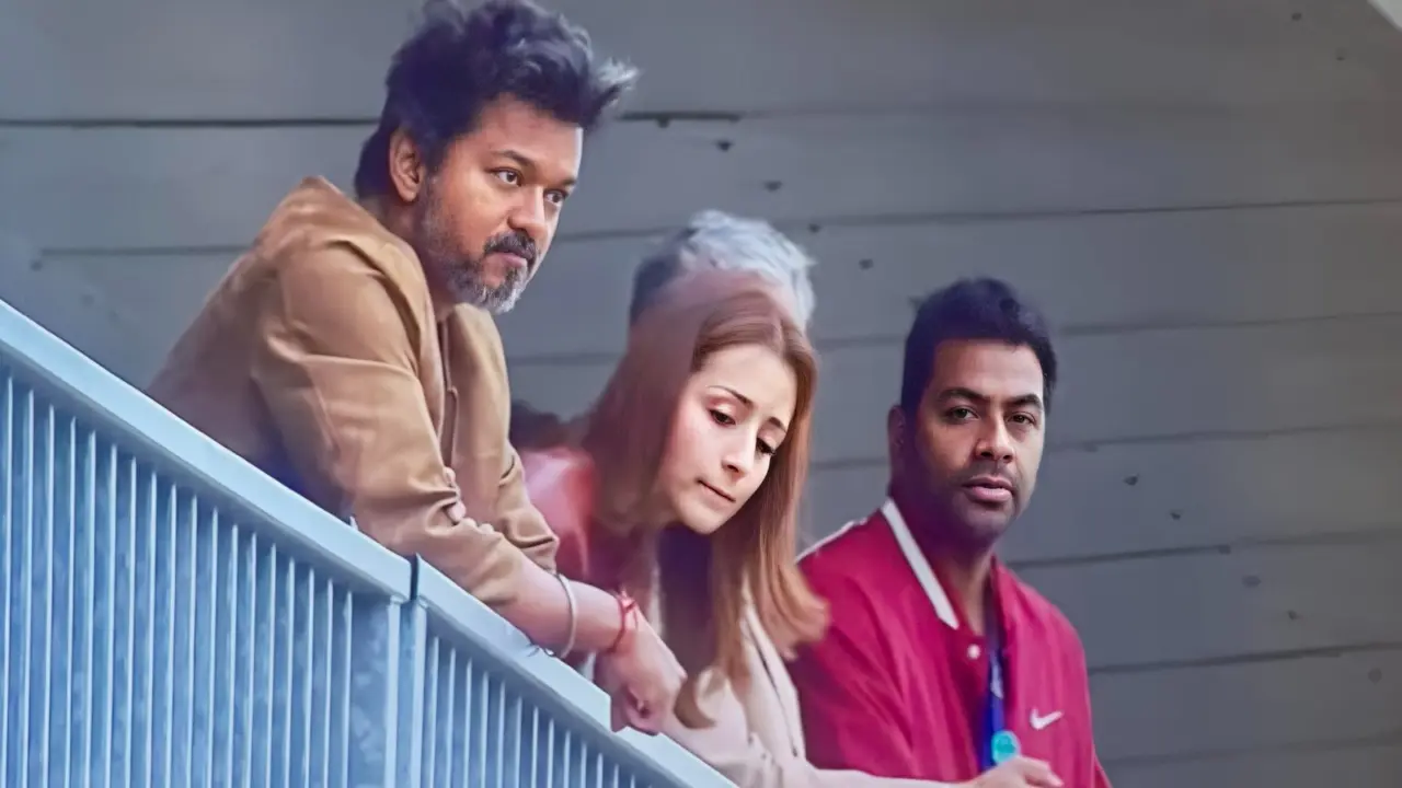 Thalapathy Vijay hides face as Trisha arrives at Silverstone? Find out Vijay and Trisha (Pic/X)