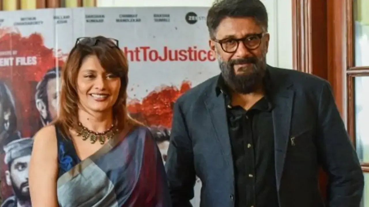 Vivek Agnihotri slams post addressing Pallavi Joshi as just his wife Pallavi Joshi and Vivek Agnihotri (Picture via X)