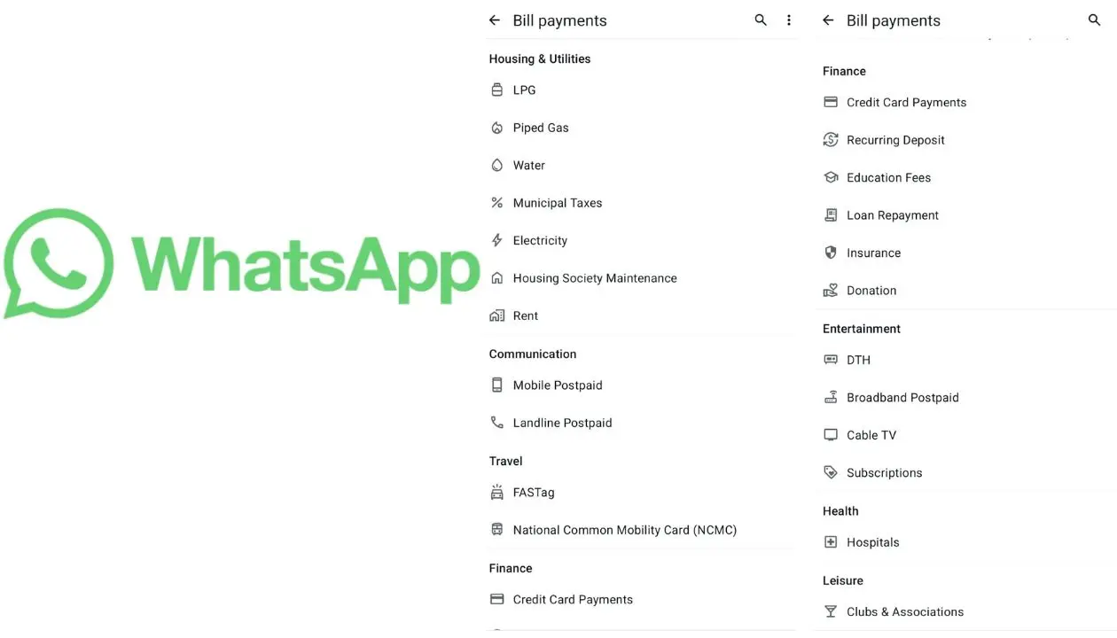 Beyond messaging: WhatsApp deepens its payments play in India WhatsApp has introduced its Bill Payments feature in India. Pic: WhatsApp