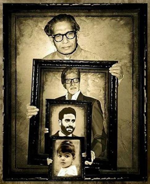 How many times have you seen the Bachchan clan in one frame? Bollywood actor Abhishek Bachchan gave his fans an opportunity to witness the four generations of his family in one pic. This picture shows his grandfather Harivansh Rai Bachchan holding a framed photo of Amitabh who holds a framed photo of Abhishek who then clutches the framed picture of his four-year-old daughter Aaradhya.