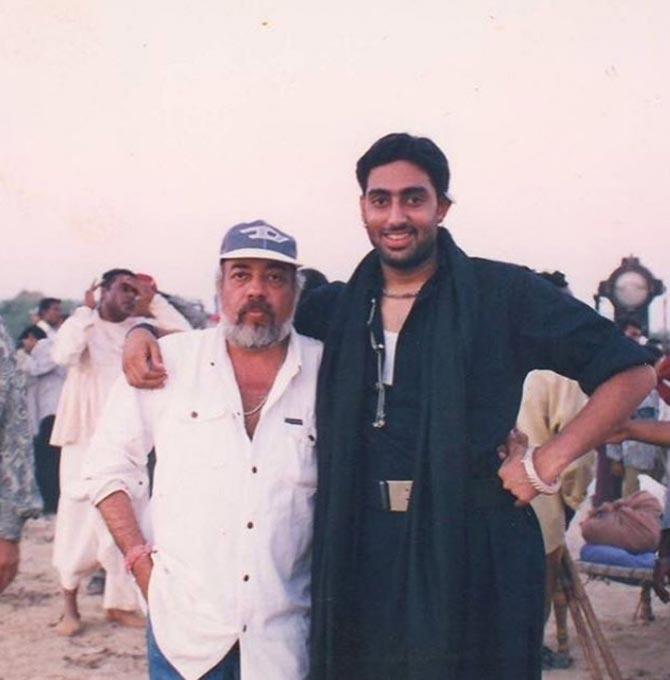 Abhishek Bachchan, who made his Bollywood debut with Refugee, posted an old picture with his film's director J.P. Dutta on sets.