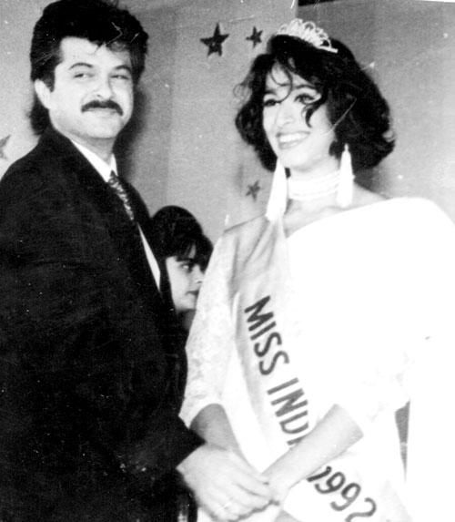 Anil Kapoor's first acting job was at the age of 14, when he played the role of a young Shashi Kapoor in Tu Payal Mein Geet. However, the film did not make it to the big screen. In picture: Anil Kapoor with Miss India 1992 Madhu Sapre.