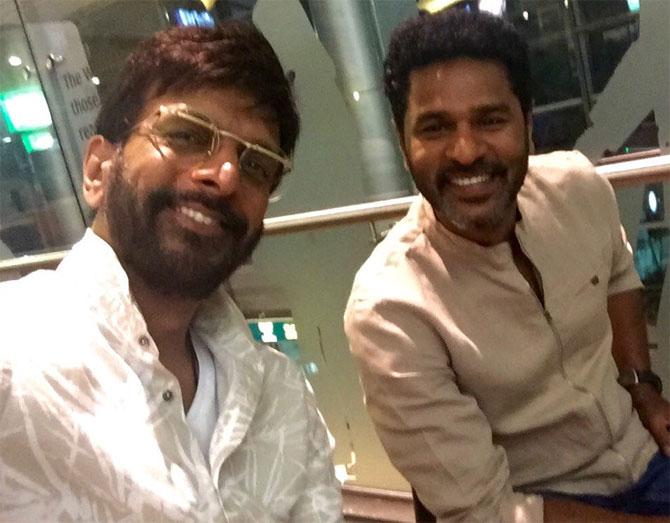 When the two dancing legends meet! Jaaved Jaaferi and Prabhudheva captured in the same frame. Jaaved wrote alongside the image, `Two hoofers at an airport terminal. My favourite @PDdancing` When the two dancing legends meet! Jaaved Jaaferi and Prabhudheva captured in the same frame. Jaaved wrote alongside the image, `Two hoofers at an airport terminal. My favourite @PDdancing`