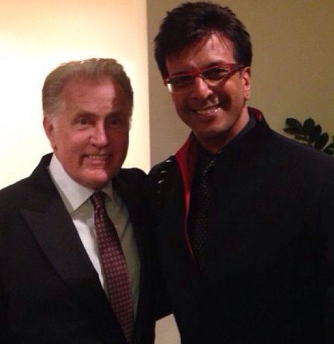 Jaaved Jaaferi strikes a pose with Martin Sheen. `With the prolific and humble Martin Sheen at Dubai International Film Festival,` he captioned the image. Jaaved Jaaferi strikes a pose with Martin Sheen. `With the prolific and humble Martin Sheen at Dubai International Film Festival,` he captioned the image.