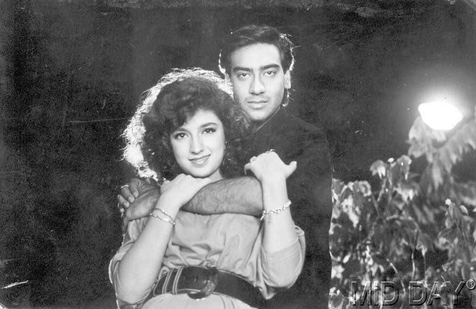 Ajay Devgn and a young Tisca Chopra in Platform (1993). This was Tisca's debut film and she was billed on screen as Priya Arora