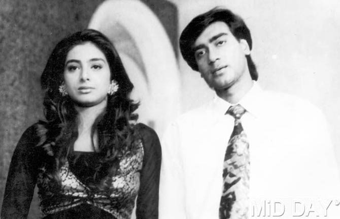 Ajay Devgn and frequent co-star Tabu. They famously starred together in Vijaypath (1994).