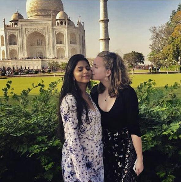 In a few years, Suhana will be on a film set of her own. But don't expect Shah Rukh to launch his own daughter. Yes, you read that right.
In picture: This one is a recent picture of Suhana Khan with her friend during her visit to the Taj Mahal.