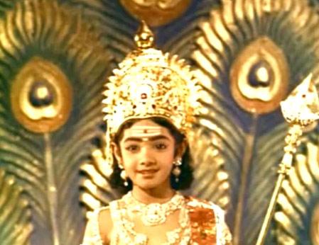 Late actress Sridevi made her acting debut at the age of four with the Tamil movie Kandan Karunai as Lord Murugan.