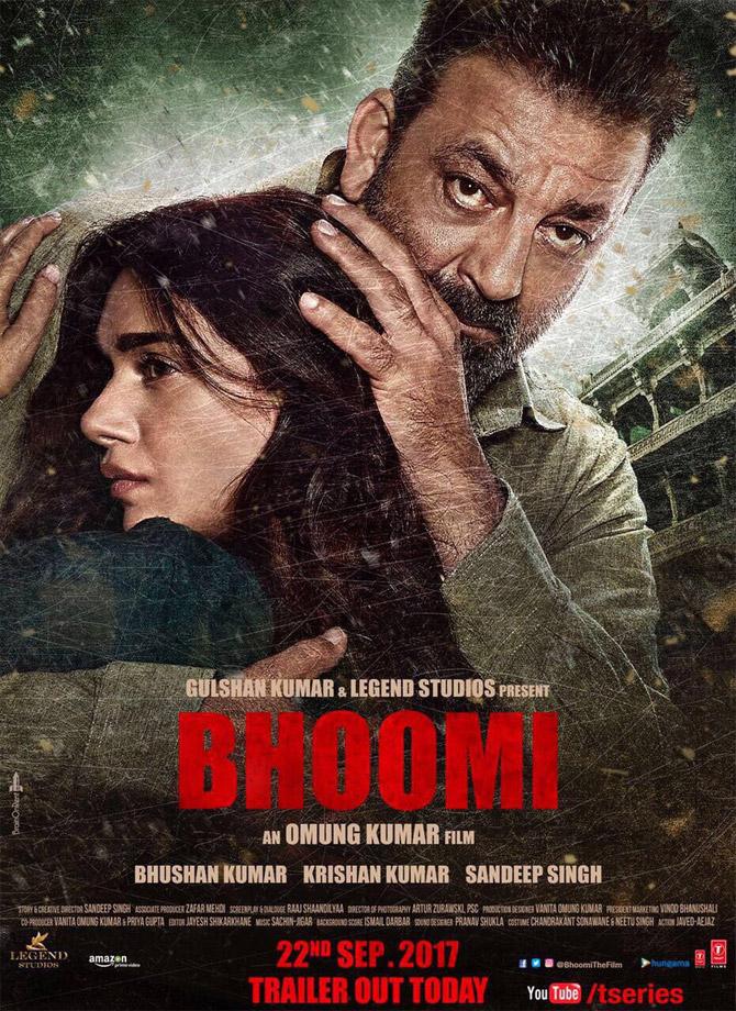 Bhoomi (2017): The film is an emotional and sensitive revenge drama that explores the relationship between a father and daughter played by Sanjay Dutt and Aditi Rao Hydari. The film marks the comeback of Sanjay Dutt to cinema.