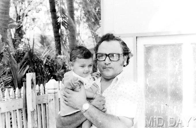 Rani Mukerji was born on March 21, 1978, in Mumbai. Her father, Ram Mukherjee, was a film director and her mother, Krishna, was a playback singer. Rani is part of the Mukherjee-Samarth family.
Pictured: Rani Mukerji as a toddler with her dad, the late Ram Mukherjee