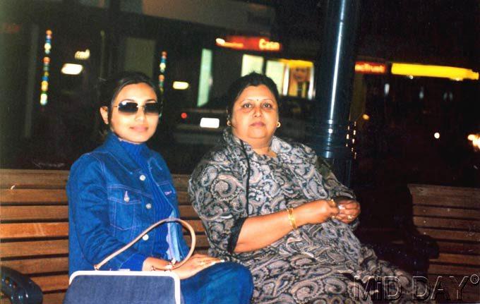 Rani Mukerji with her mother Krishna Mukherjee.