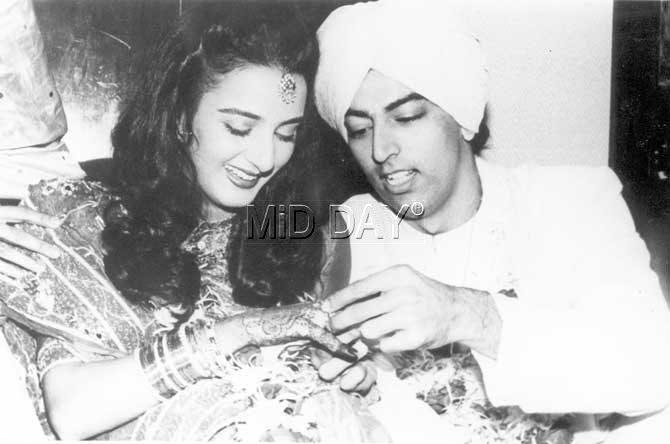 Farha Naaz was married to Dara Singh's son actor Vindu Dara Singh. In picture: Farah and Vindu during their marriage ceremony.