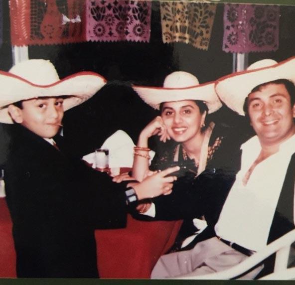 Ranbir Kapoor shares a close and sweet relationship with mother Neetu Kapoor -- but she is also the one who embarrasses him the most! 'Ranbir gets very embarrassed when I kiss him. He hates it and always asks me to stop,' Neetu had confessed once.
In picture: My baby shot me down! Ranbir Kapoor with parents Neetu Kapoor and Rishi Kapoor.