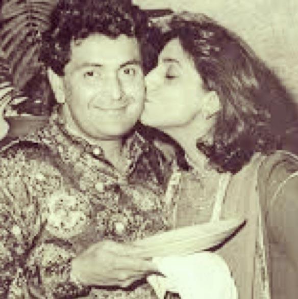 Ranbir Kapoor is a mamma's boy. He has his mother Neetu on his speed dial. Though he didn't share a friendly bond with his late father Rishi Kapoor, the latter was his inspiration and one of his favourite actors in the Hindi film industry.
In picture: Adorable! Neetu Kapoor plants a kiss on Rishi Kapoor's cheek.