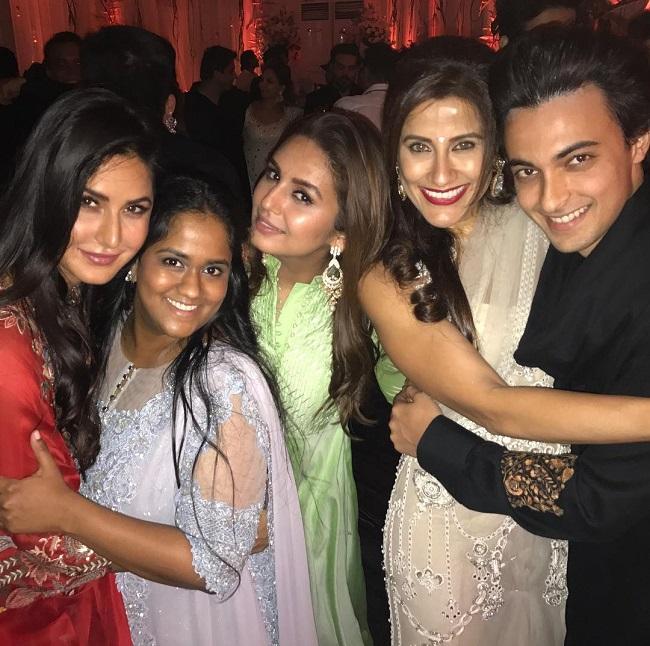 Salman Khan's acquaintances also happen to share a close bond with his sister Arpita Khan Sharma. Arpita pictured with Katrina Kaif, Huma Qureshi and celebrity fitness trainer Yasmin Karachiwala. Also present in the pic is her husband Aayush Sharma, Arpita's husband and now an actor.
