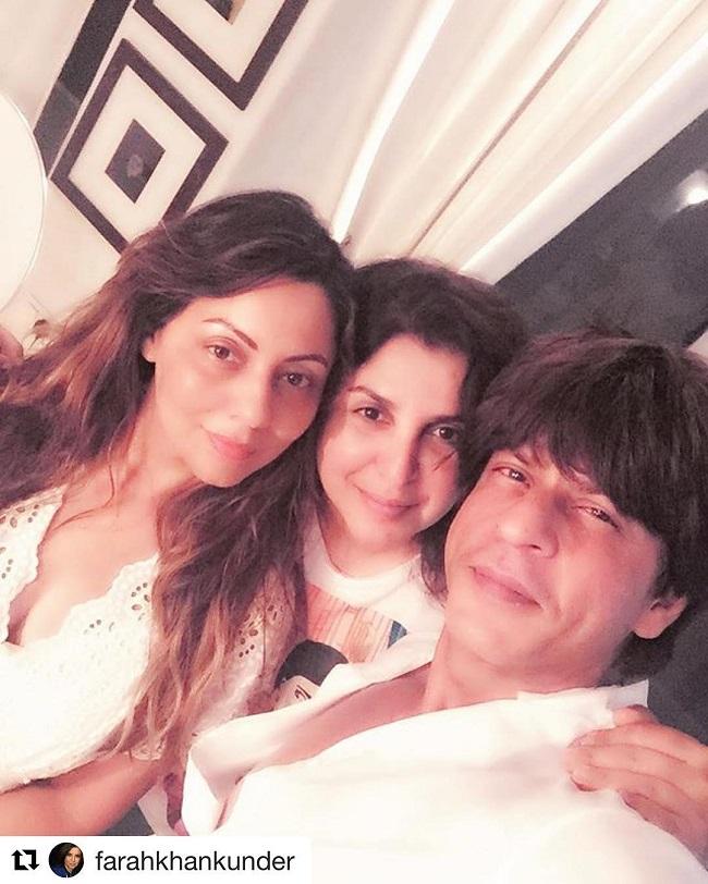 Shah Rukh Khan and wife Gauri Khan are close friends of choreographer-turned-filmmaker Farah Khan. SRK's association with Farah dates back to several years and she famously directed the actor in the films Main Hoon Na and Om Shaanti Om. Farah, who is married to Shirish Kunder, is often spotted at parties hosted by SRK.